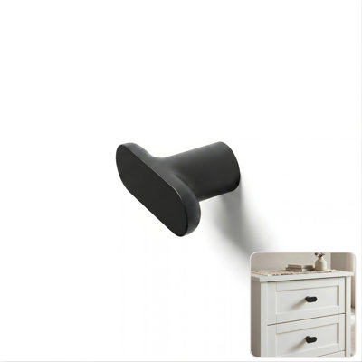 Bouton d'armoire à barre en T ROUS Hardware - Bouton de tiroir en aluminium massif, finition mate, 1 compte