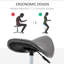 Tabouret à roulettes ergonomique en cuir synthétique avec pivot réglable en hauteur