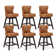 Lexys Swivel Upholstered 26'' Counter Stool with Solid Wood Frame (Set of 6)