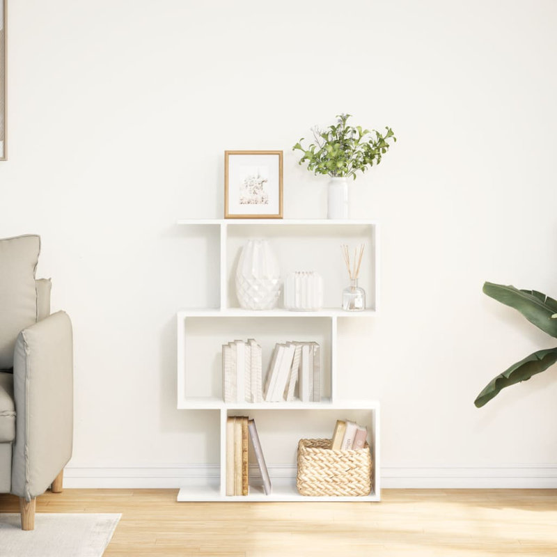 Sekai 70cm W Bookcase, (3 Shelves) 97cm H x 70cm W x 24cm D, White