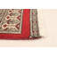 Tapis rouge en laine noué à la main de conception unique 2 pi 6 po x 4 pi 1 po Morlene