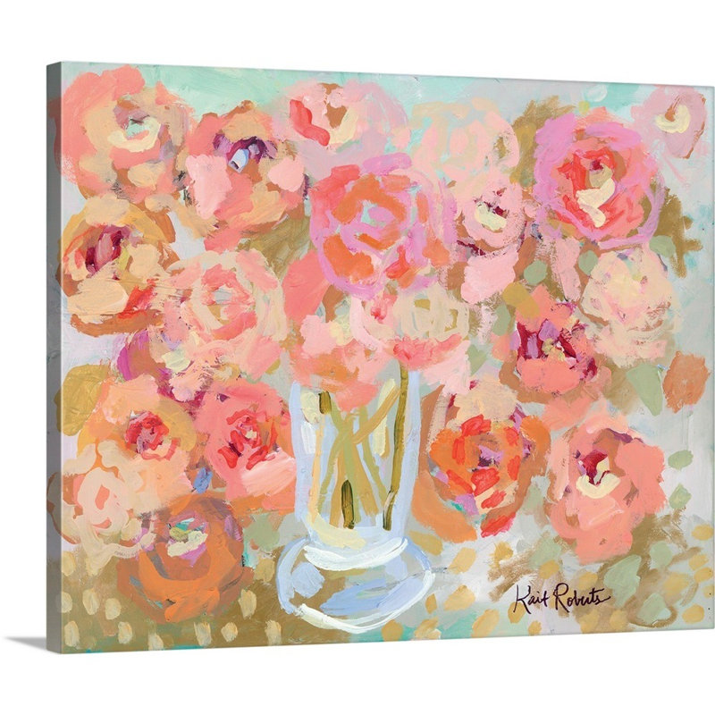 Reproduction d'art - Bounteasant Blooms par Kait Roberts, H 36 po x l 45 po x P 1,25 po, Toile tendue