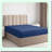 Navy Blue Cotton 600TC California Queen Size 3PC Fitted Sheet Set - Super Soft Bedding with Extra Deep Pocket - Pillowcase Included