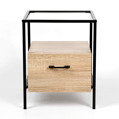 Nadia 40cm W Metal Bedside Table