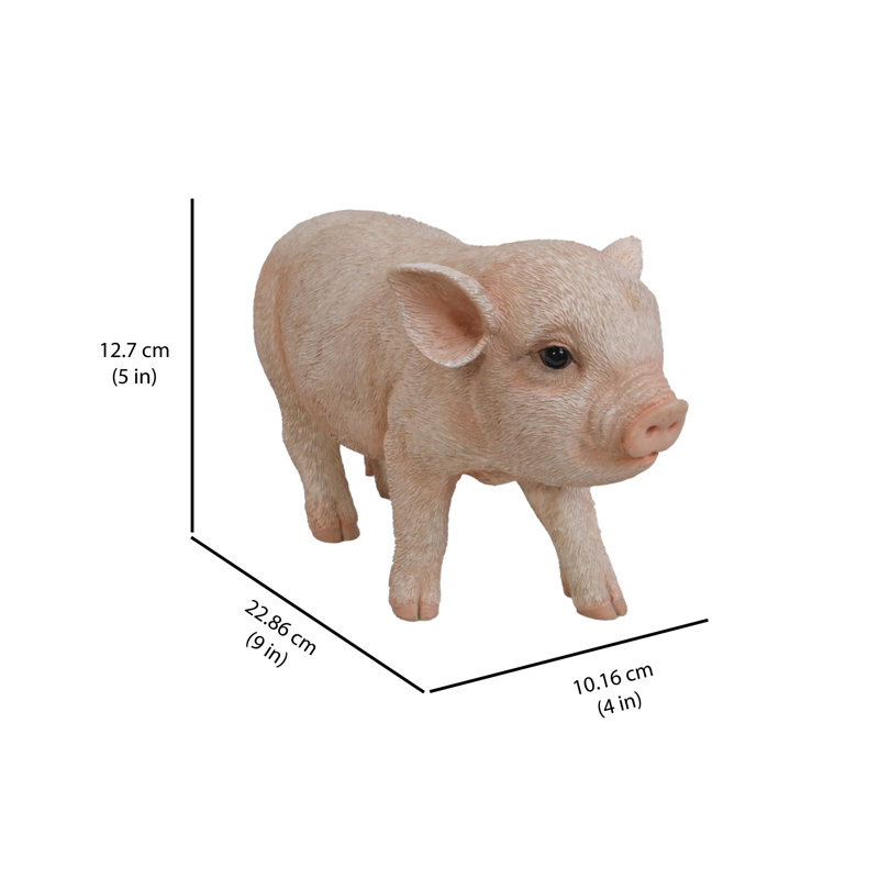 Statue porc pour bébé debout, Rose