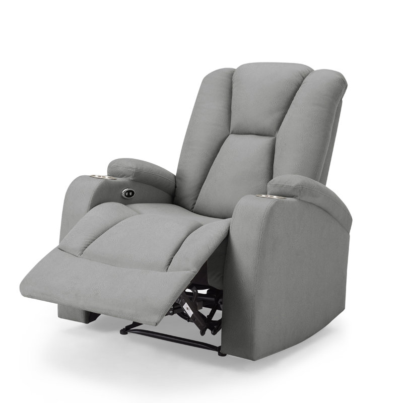 Cerri 86 Wide Recliner, Dark Grey