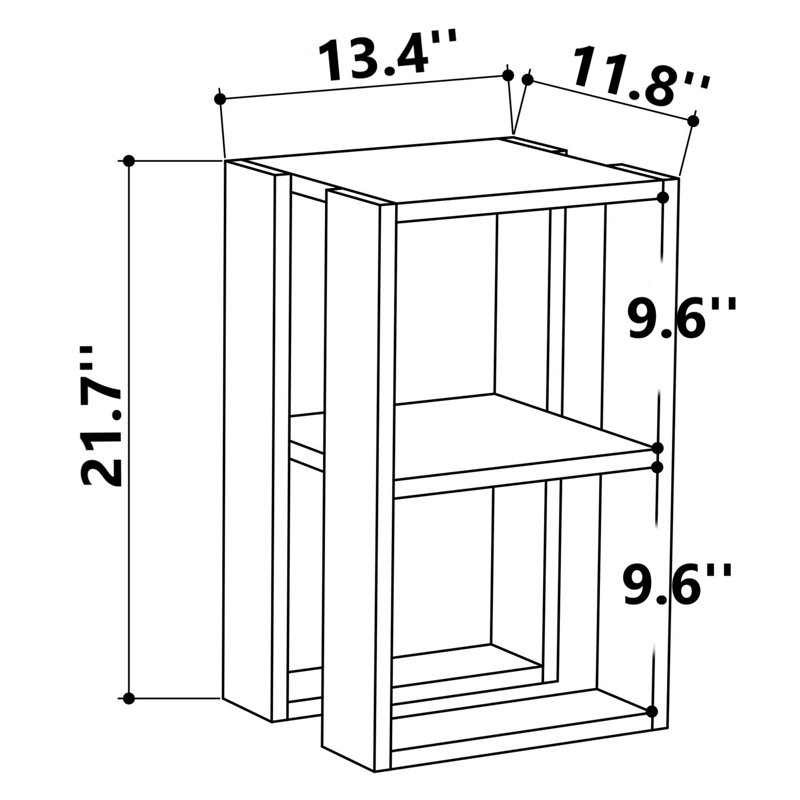 Table de chevet blanche Bruist