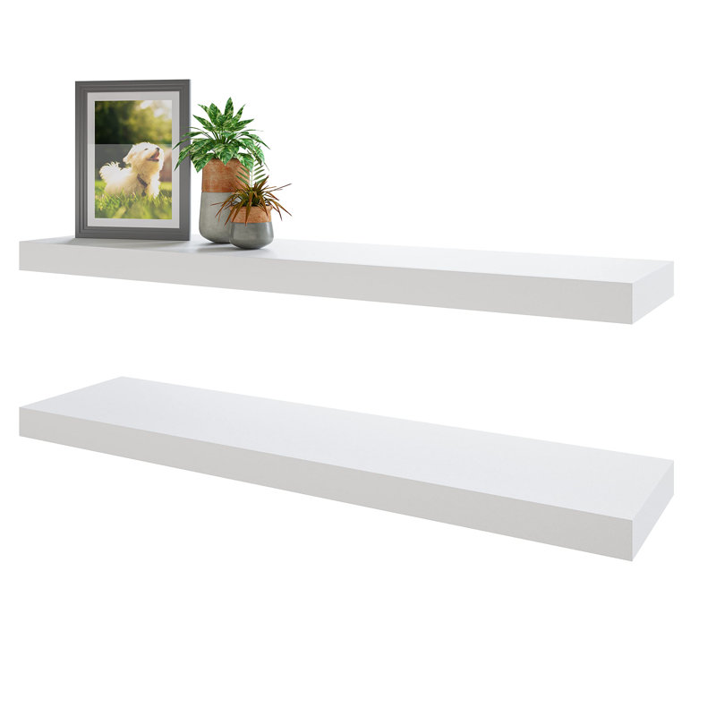Hajrudin Floating Shelf, White
