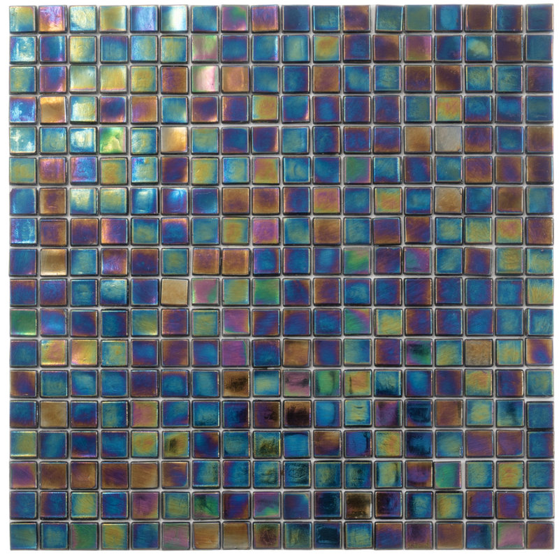 Skosh 0.6" x 0.6" Glass Grid Mosaic Wall & Floor Tile