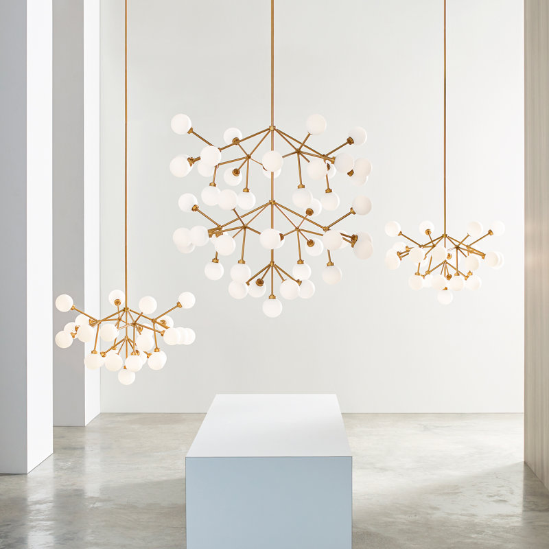 Mara 45 - Light LED Chandelier, Aged Brass