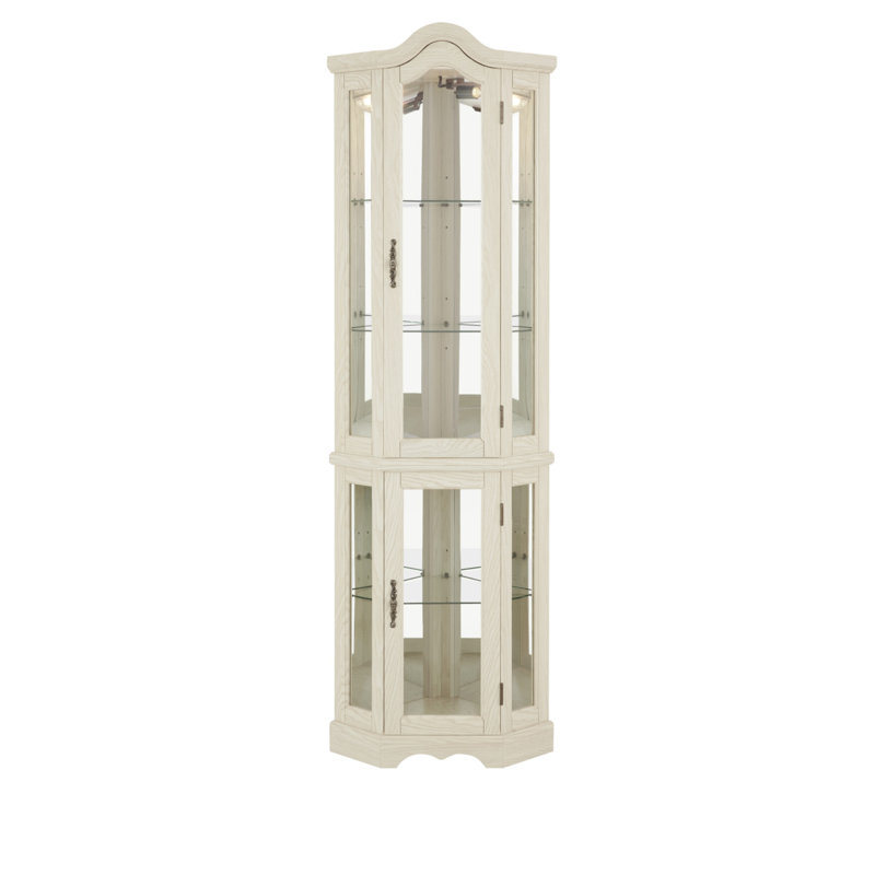 Illuminated Glass Corner Display Cabinet
