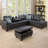 Plyler 97.2" Wide Modular Sectional with Ottoman-1531271661-1531271663