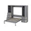 Grand lit escamotable avec tiroirs et tablettes-1796218157