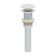 Ruvati White Ceramic Top Push Pop-up Drain for Bathroom Sinks without Overflow
