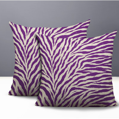 Jay Zebra Print Indoor/Outdoor Reversible Pillow