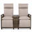 2 - Person Seating Recliner Outdoor Chaise Lounge Set With Storage And Cushions-1052418901