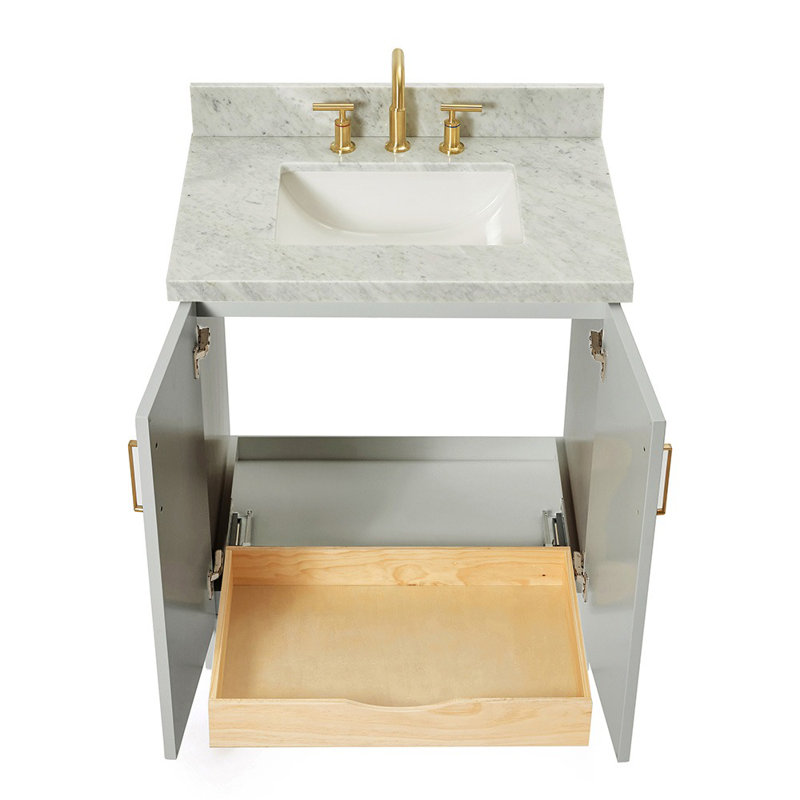 ARIEL TAYLOR 31 IN RECTANGLE SINK VANITY, Gray, Rectangle