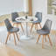 Delran Round Metal Base Dining Table-1005029415