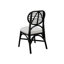Chaise de salle à manger en rotin Aileen - noir (ensemble de 2)