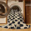 Tapis art déco brun lavable à la machine-1465382817