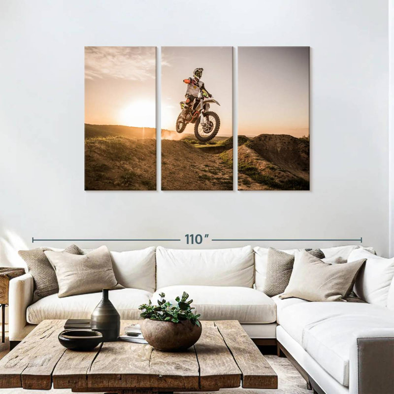 Dirt Bike Racer, 48" H x 74" W