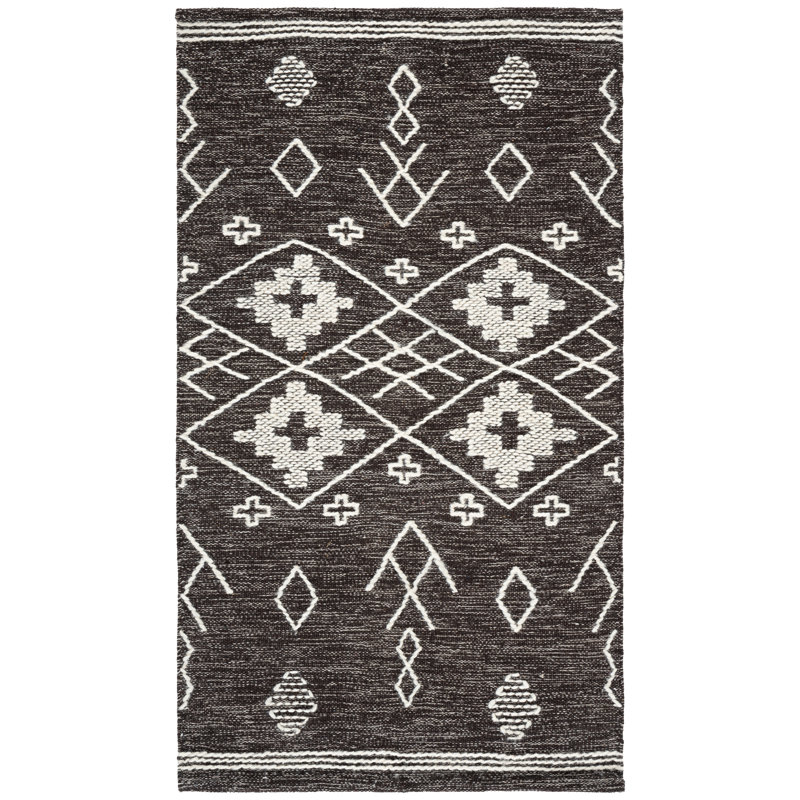 Tapis brun / ivoire Holtby Southwestern, Rectangle 3 pi x 5 pi
