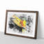 Yellow Macaw Parrot Watercolour - Framed Print-56882174-56882180