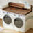 Washer Dryer Countertop With Non-Slip Pads, Laundry Wood Shelf Topper With Edge, Double Layer Organizer For Washer And Dryer Laundry Hamper Counter Storage Organization-125043989-125043990