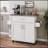Techni Home Deluxe Mobile Kitchen Island Cart with Water Resistant Top, Spacious Storage, and Convenient Towel & Spice Racks