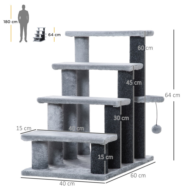Nikhil Stairs With 4 Steps, Gray