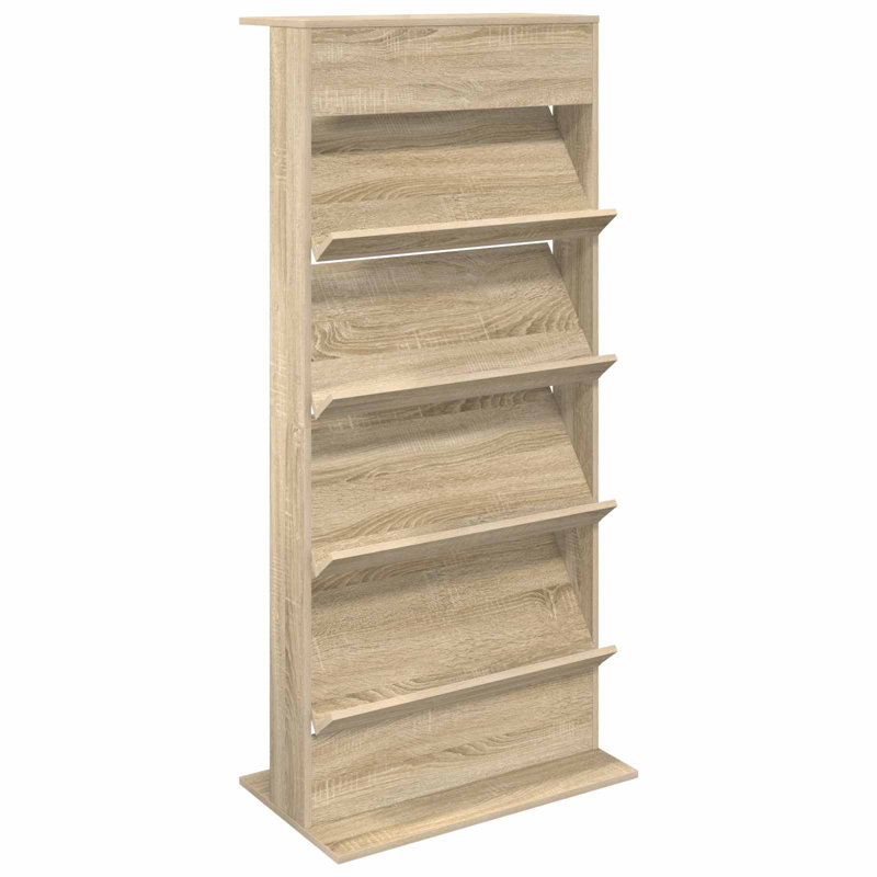 Wood Free Standing Magazine Rack, Sonoma Oak