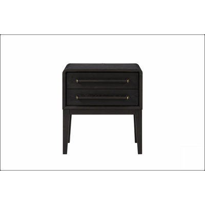 Table de chevet compacte en grains de poivre avec ports de chargement USB et tiroir spacieux pour les chambres modernes