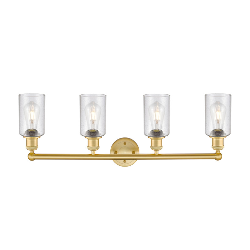 Caldello 4 - Light Dimmable Vanity Light, Satin Gold, Seedy