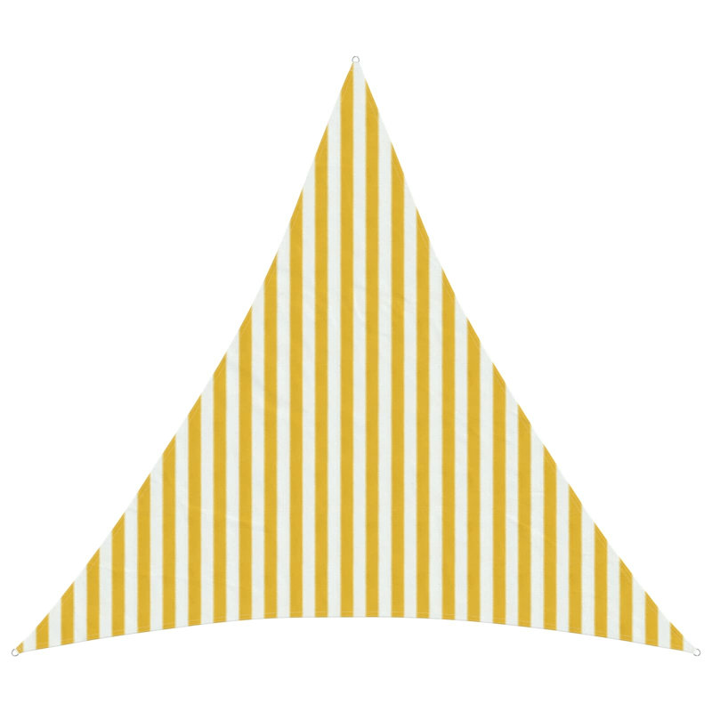 Vidaxl Sunshade Sail Canopy Screen Balcony Awning Canopy HDPE Rectangular, Yellow/White, 4m W x 4m L
