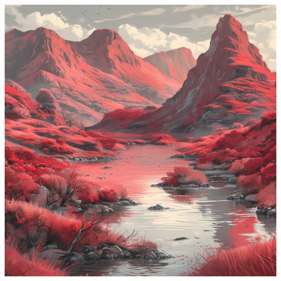 Coussins décoratifs Red Mountain Landscape