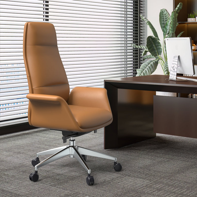 Fauteuil de bureau Adelmar, Brun gland de chêne
