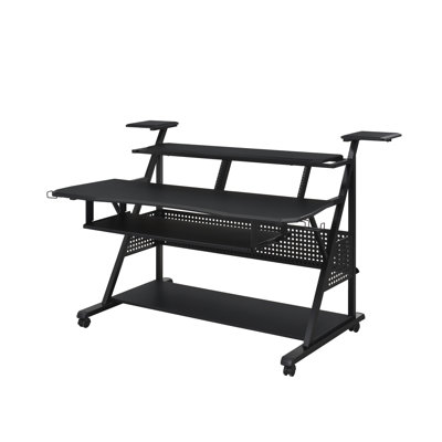 Pupitre de musique polyvalent avec plateau pour clavier et tablettes pour haut-parleurs