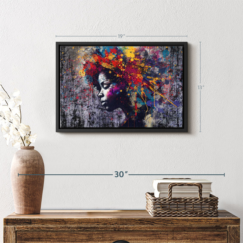 " Afro Abstract ", 19" H x 13" W