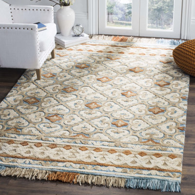 Jahiem Handmade Tufted Wool/Cotton Ivory Area Rug