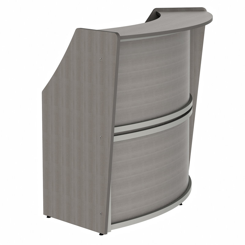 Natalino Rectangle Synthetic Laminate Reception Desk, Ash