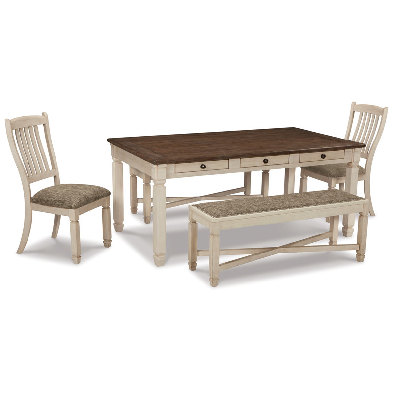 Bolanburg Dining Table with Chairs and Benches, 5