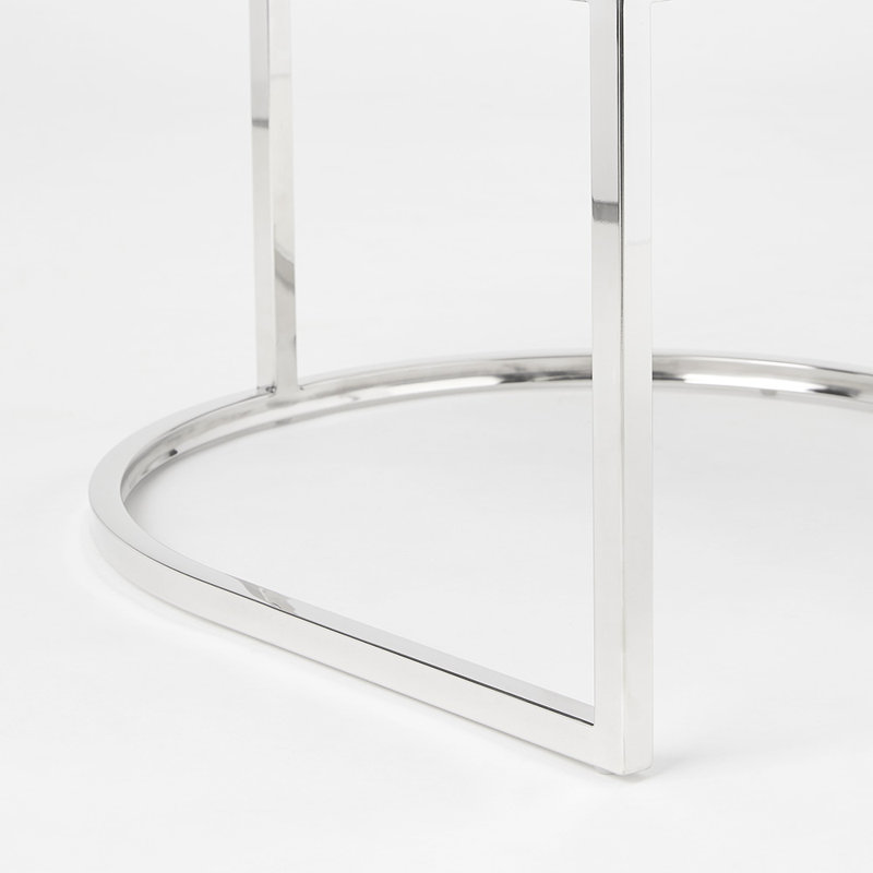 Chaise avec accoudoirs rembourrée Rosie-Jane, Blanc