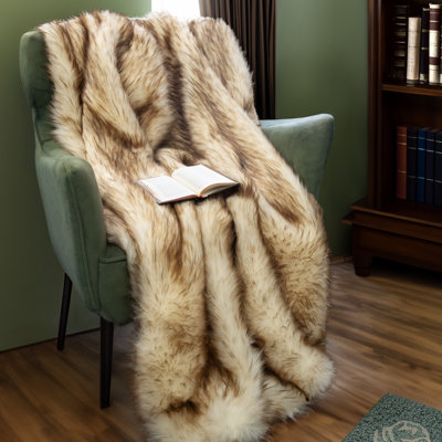 Thomas Collection® Flame Point Lynx Luxury Faux Fur Throw Blanket Assorted Sizes