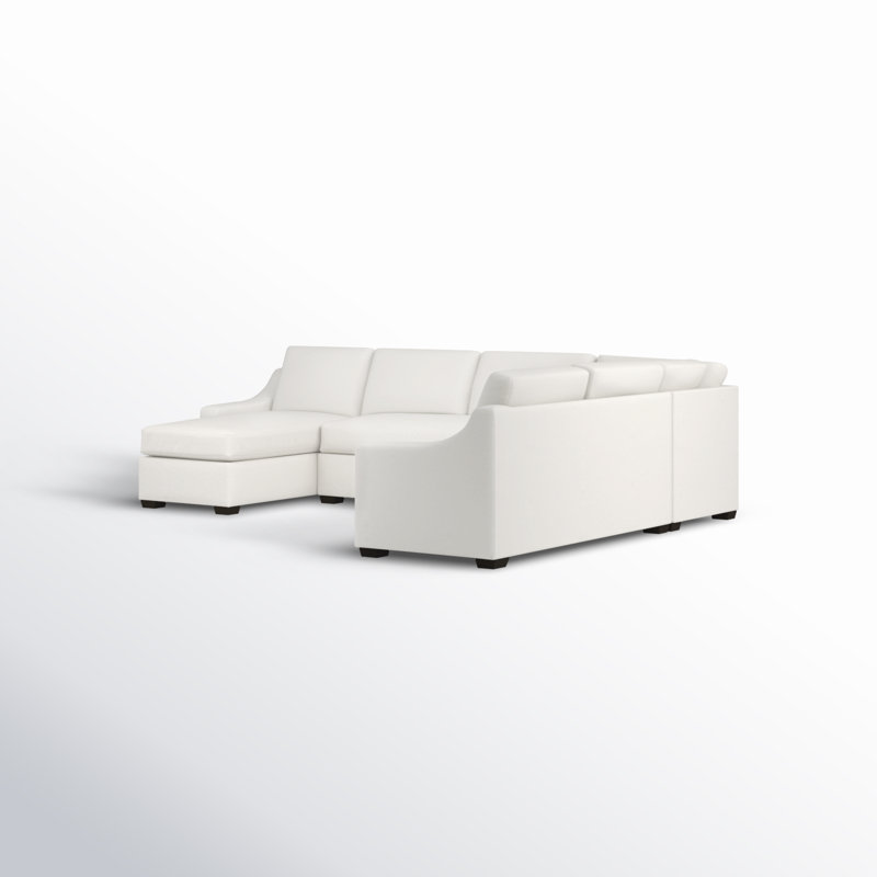 Cranbrook Upholstered U-Shaped Sectional, Nomad Snow Crypton® Chenille, Right Hand Facing