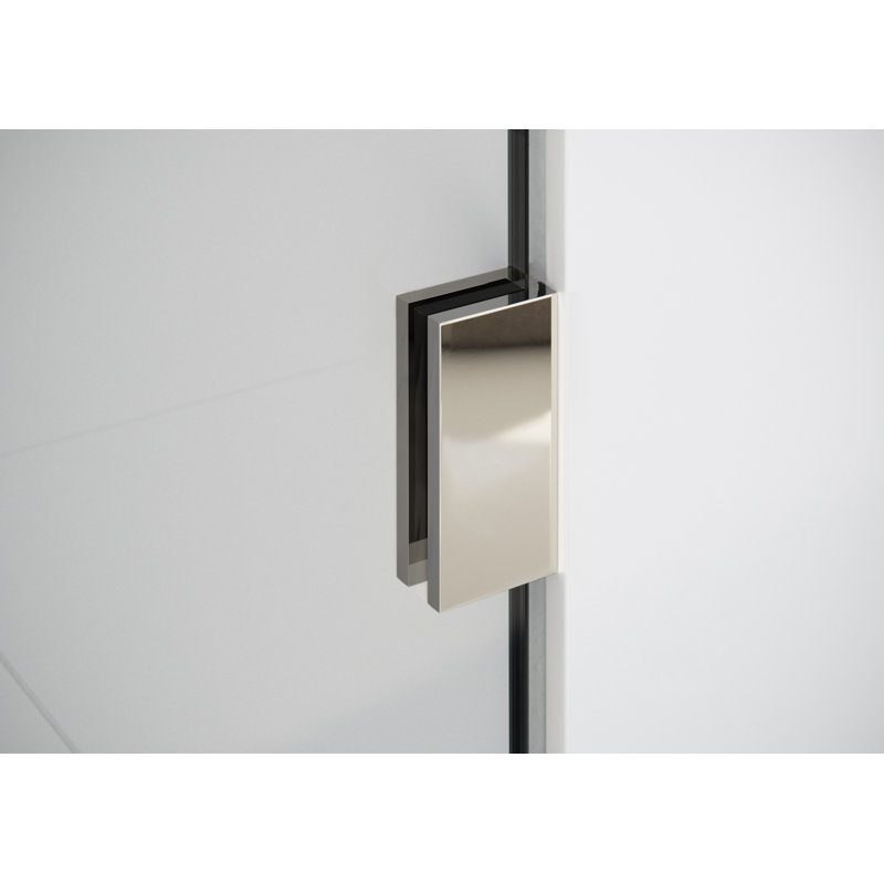 33" W x 78" H Pivot Frameless Shower Door, Polished Nickel