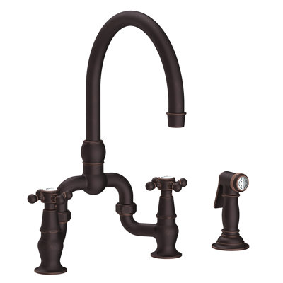 Chesterfield Kitchen Bridge Faucet with Side Spray