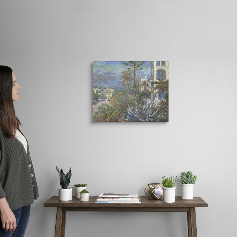 «Villa at Bordviera, 1884» par Claude Monet, reproduction d'art sur toile, H 16 po x l 20 po x P 1,25 po, Toile tendue