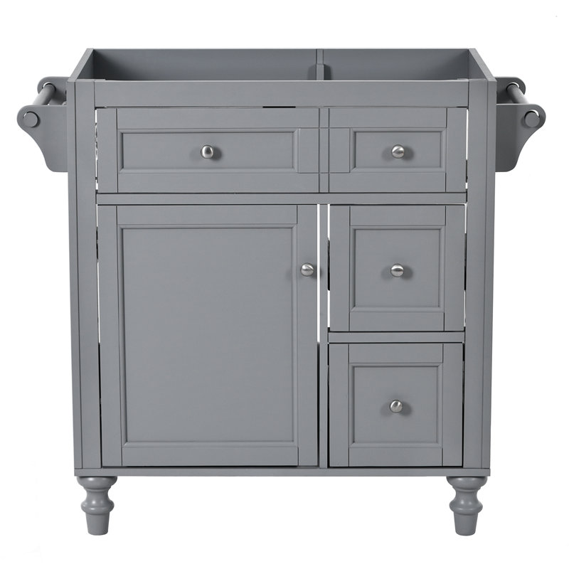 Meuble-lavabo de salle de bain sans lavabo supérieur, Gris