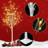3 Pieces LED Lighted Artificial Birch Christmas Tree