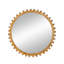 Miroir rond en bois avec cadre perlé